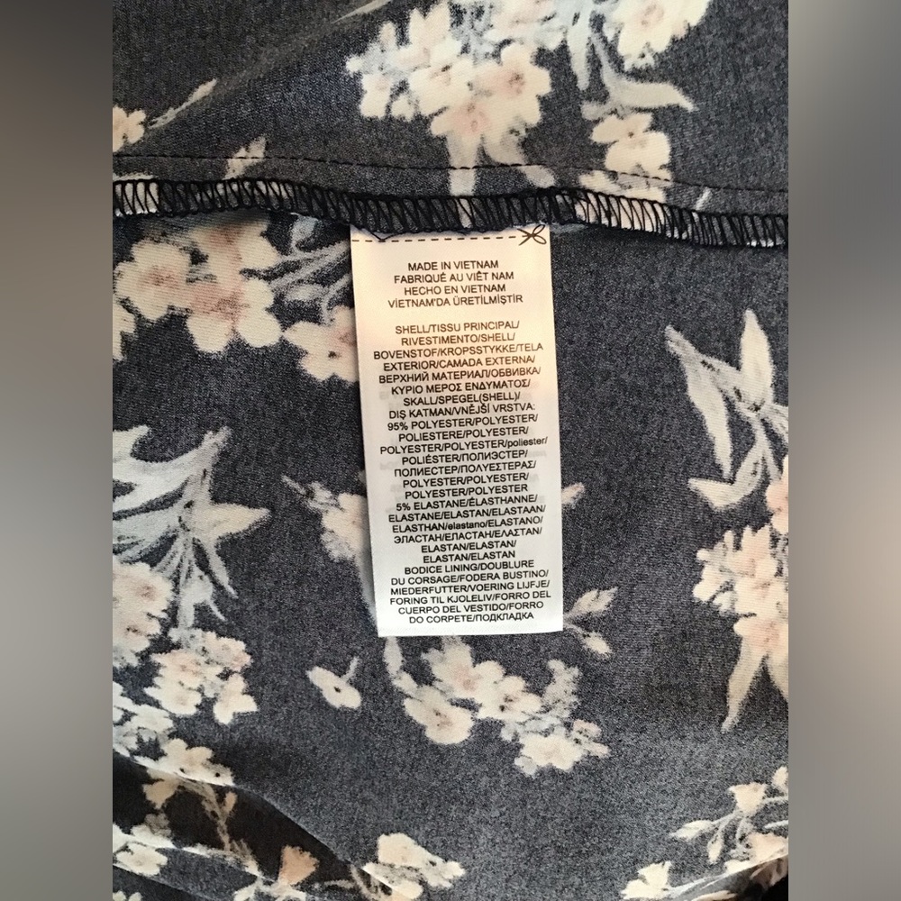 Ralph Lauren Navy Floral Jersey Maxi Dress Size 12 - Picture 8 of 10